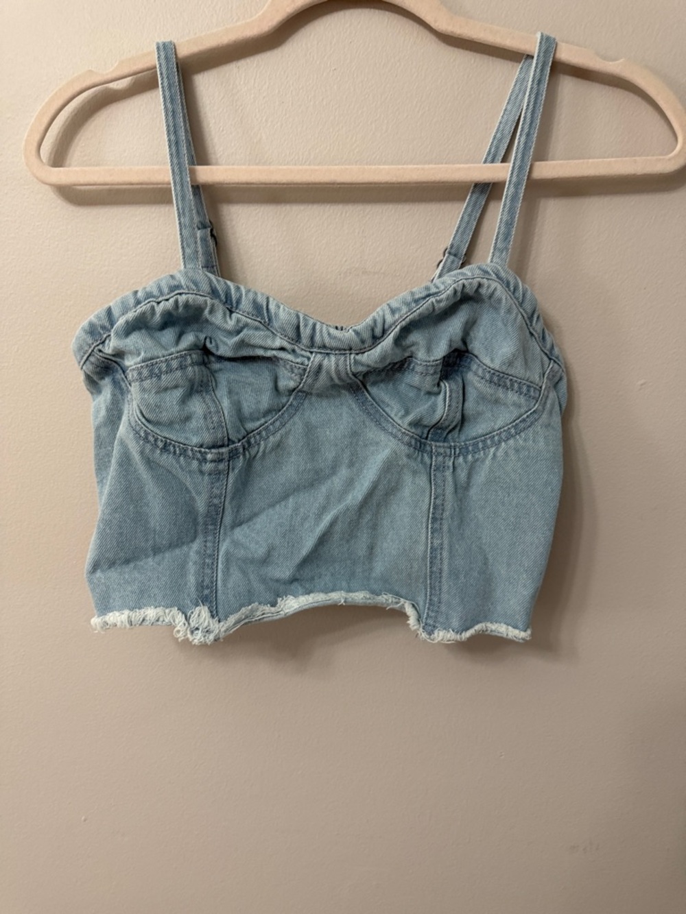 Japna Denim Cropped Tank Top